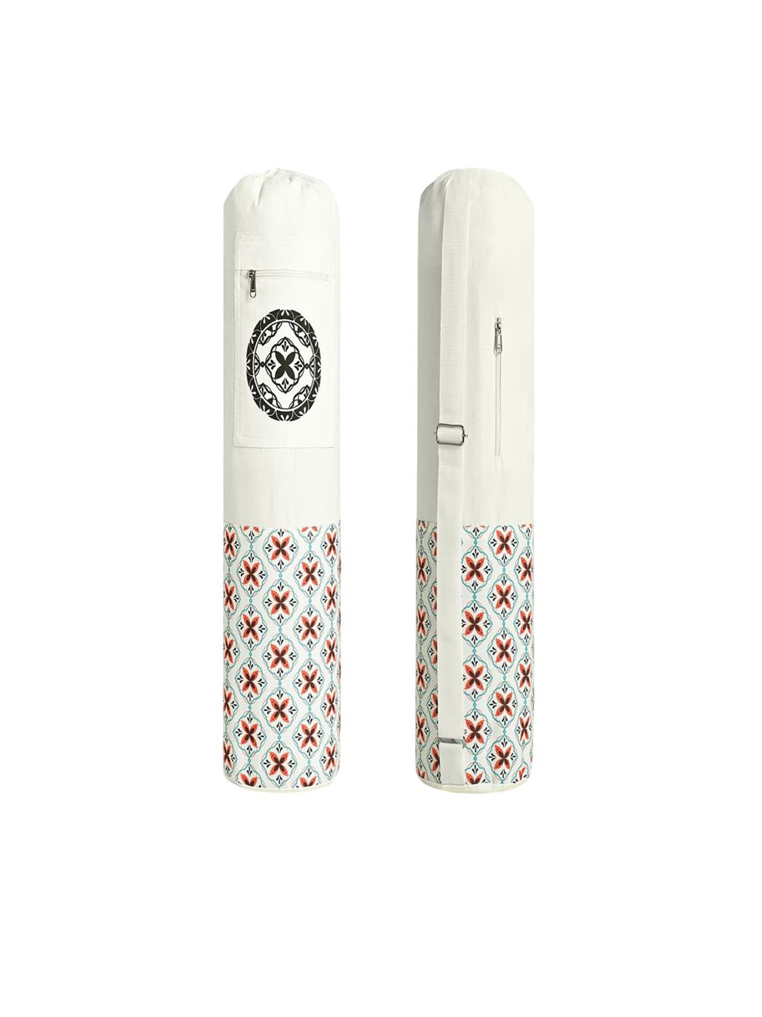 WiseLife Printed Storage Pockets & Adjustable Strap Yoga Mat Carry Bag