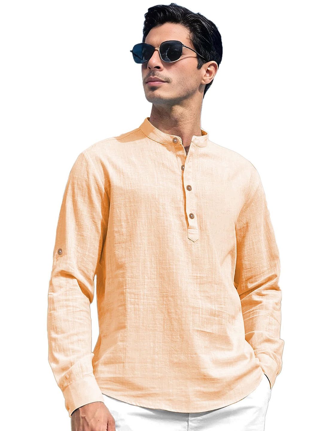 Yugnik Men Cotton Slim Fit Short Kurta