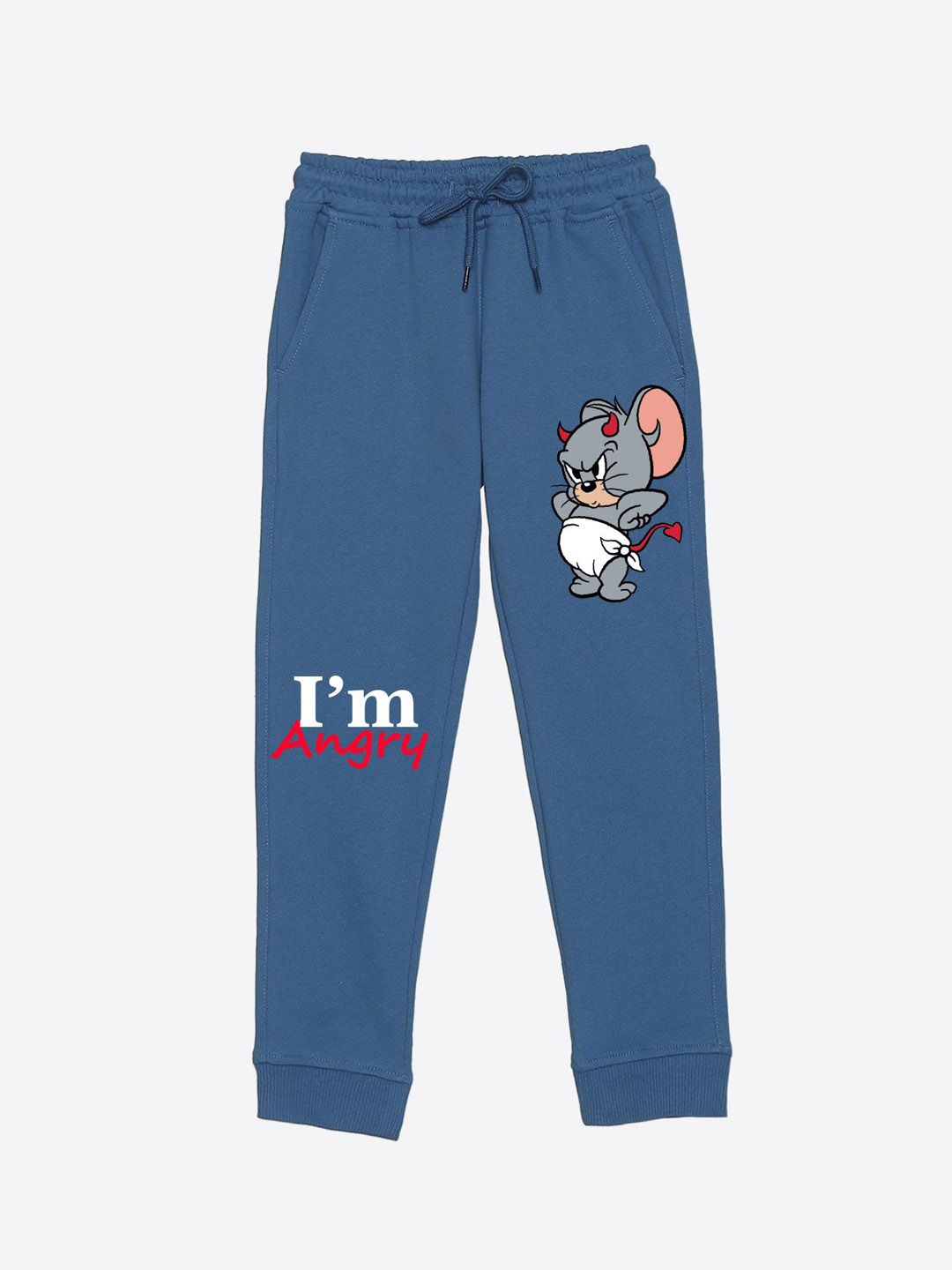 YK Warner Bros Boys Tom & Jerry Character Print Mid Rise Joggers