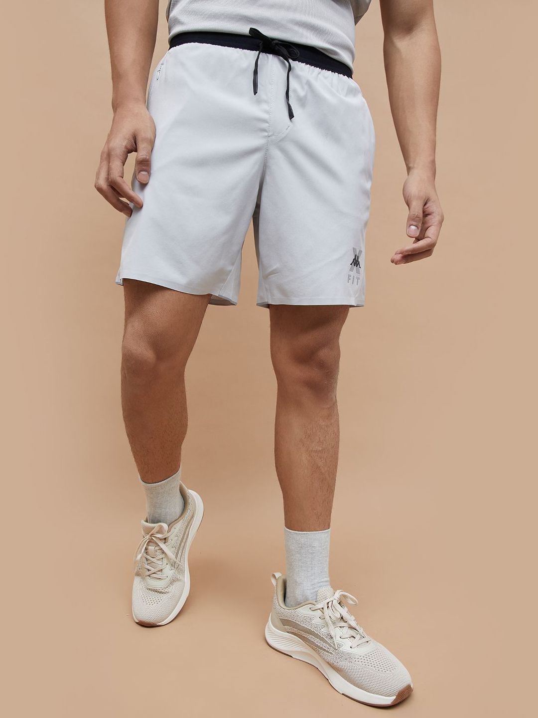 Kappa Men Loose Fit Mid-Rise Sports Shorts