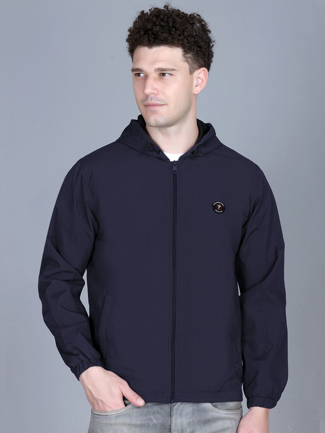 MOUNTAIN COLOURS Hooded Windcheater Training Or Gym Open Front Jacket