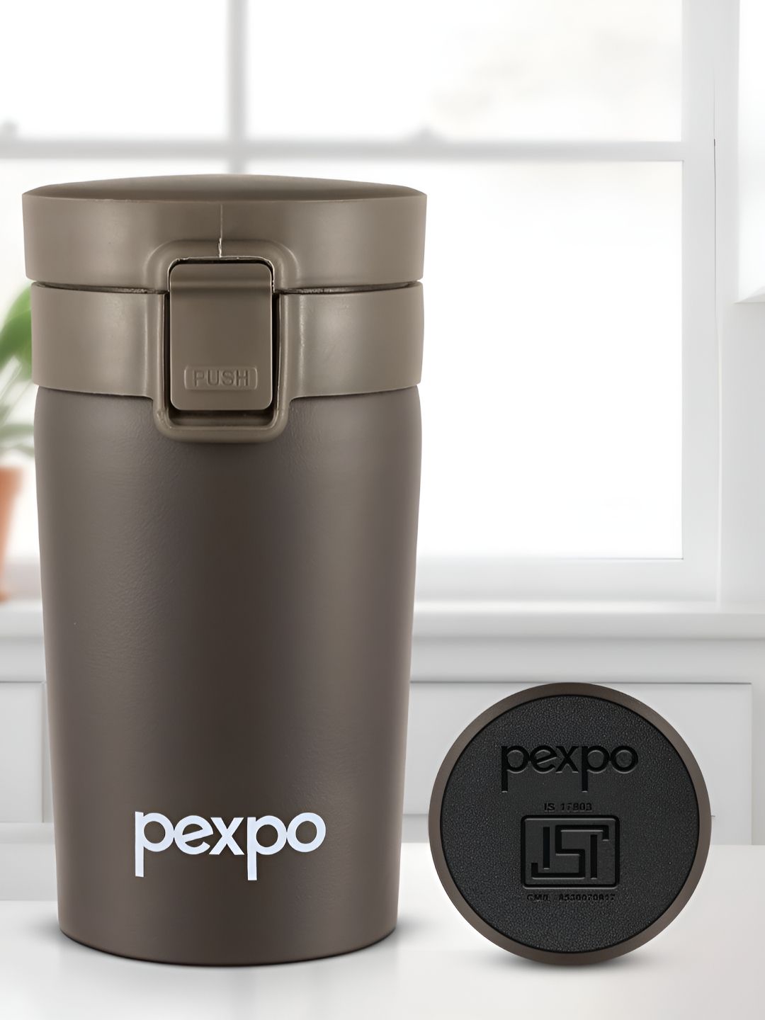 Buy Pexpo Cocoa Vacuum Insulated Hot & Cold Spill Proof Stainless