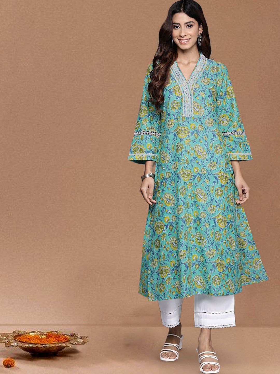 all about you Women Ethnic Motifs Printed Cotton Kurta