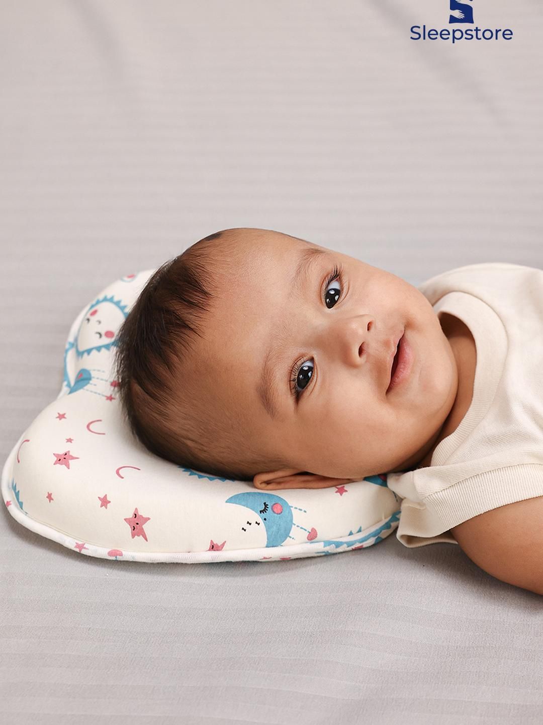 Sleepstore Animal Fun Kids White Conversational Printed Memory Foam Pillow