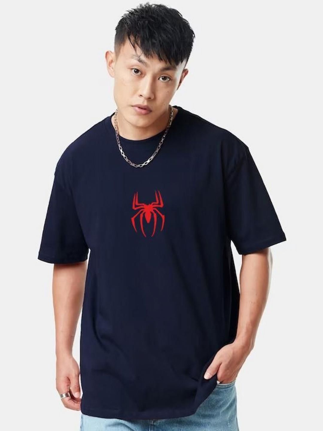 Organic Chics Men Spider-Man Graphic Relaxed Fit T-shirt