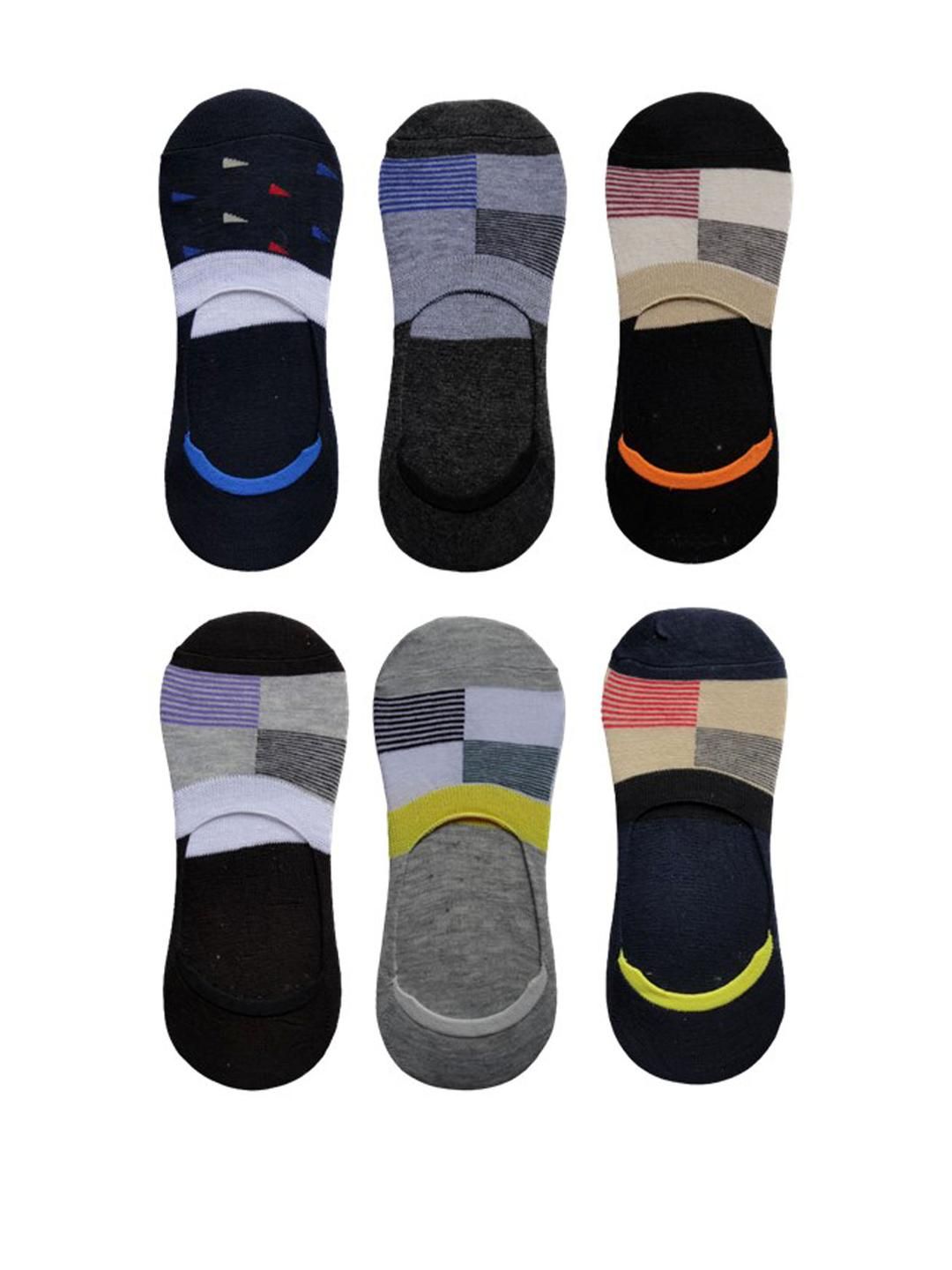 VOICI Pack of 6 Unisex No-Show Invisible Loafer Socks