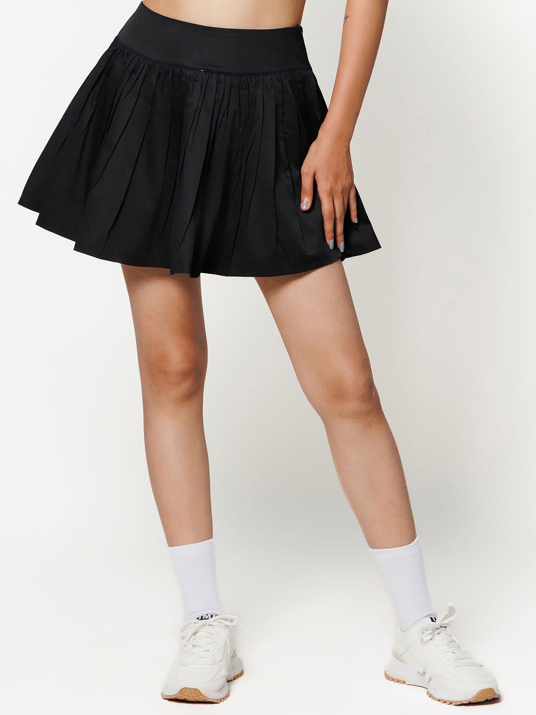 Zwankee Women Mid Rise Mini Flared Skirt