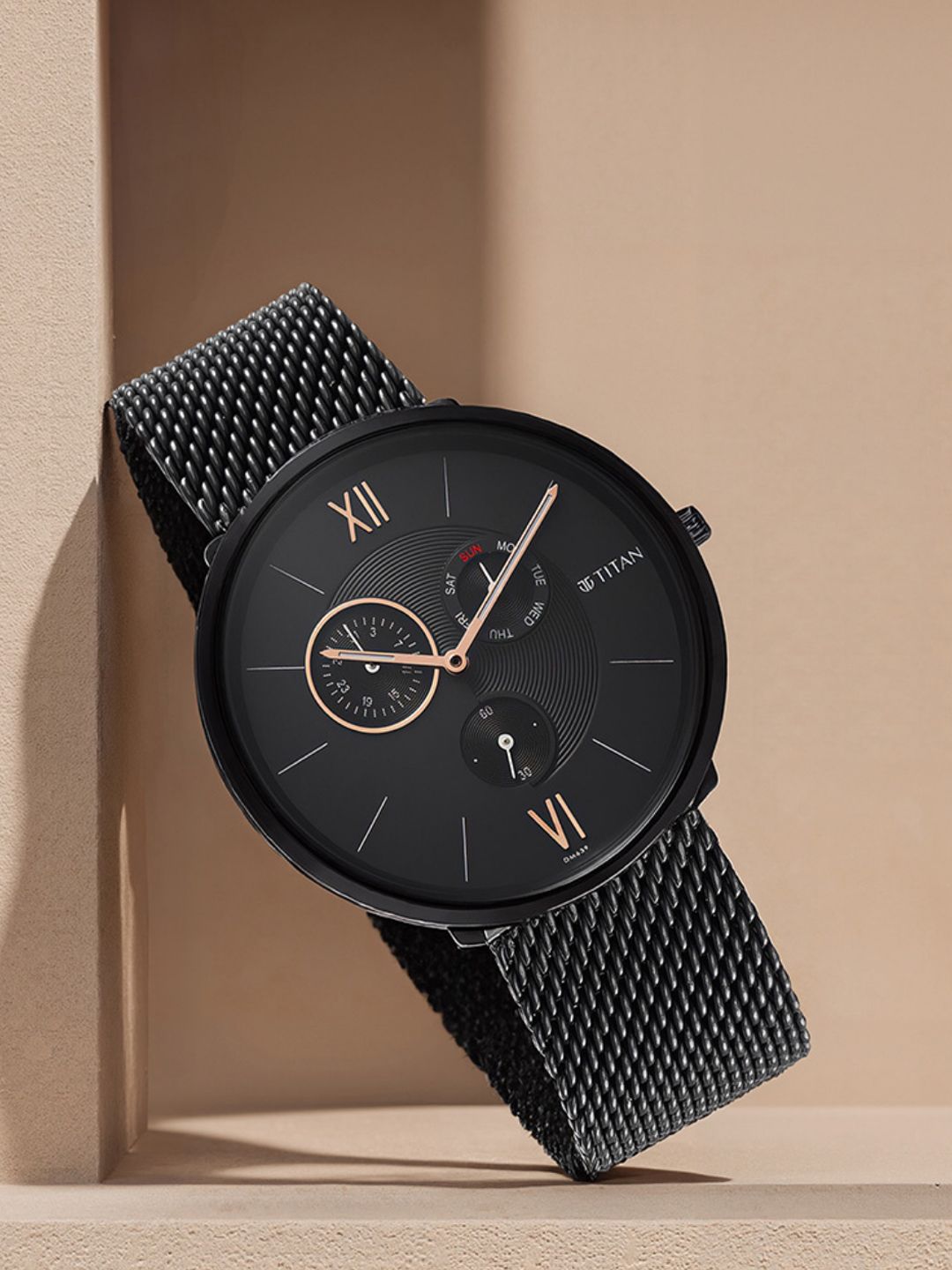 Buy Titan Slim Multifunction Analog With Black Dial Watch For Men