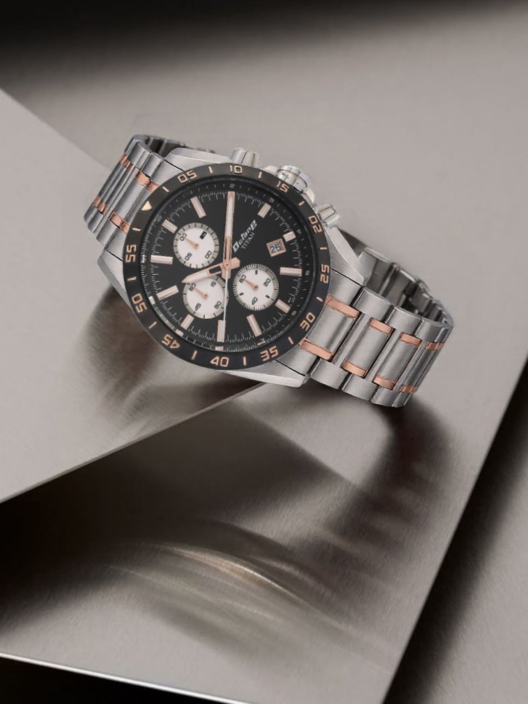 Titan Titan Octane Chronograph Analog With Black Dial Watch For Men - Nt90106km02