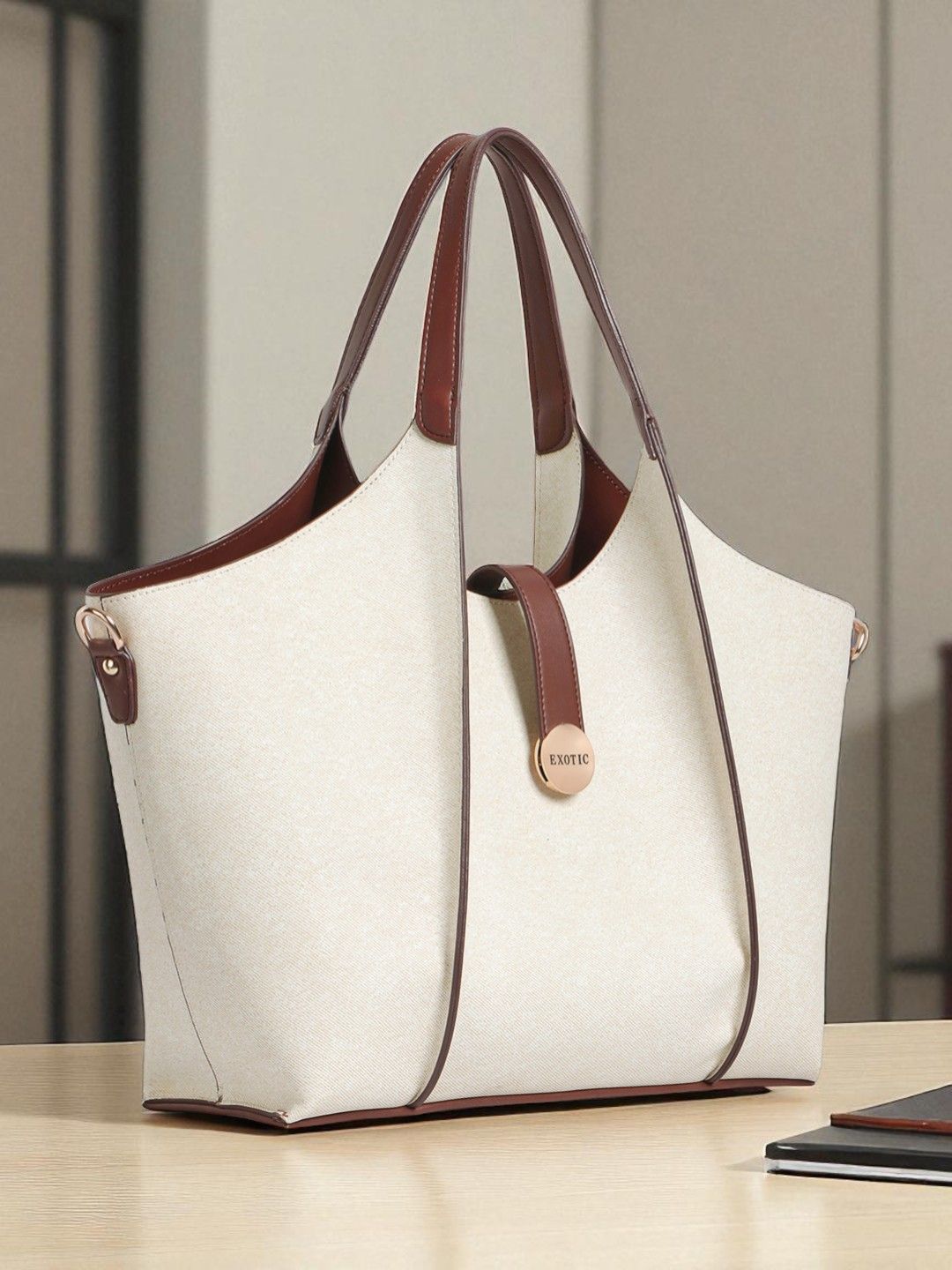Exotic Textured Oversized Swagger Shoulder Bag