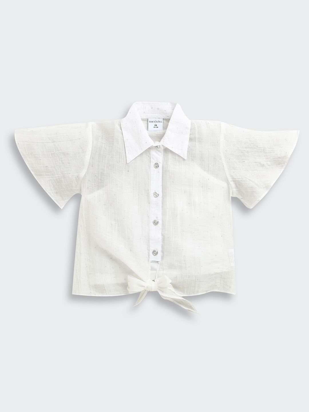 Tiny Girl Flared Sleeve Cotton Shirt Style Top