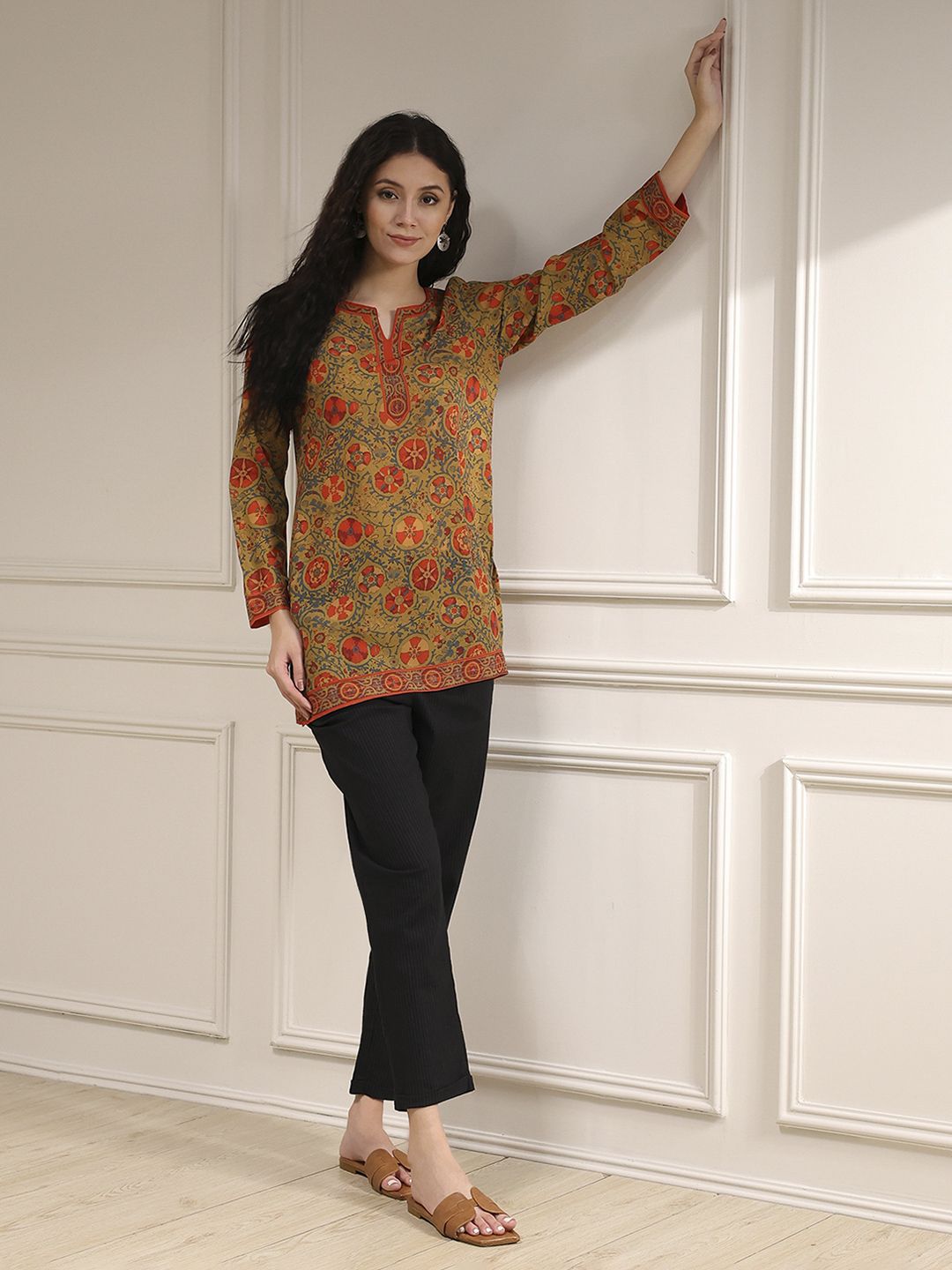 Biba Biba Women Ethnic Motifs Printed Straight Kurti