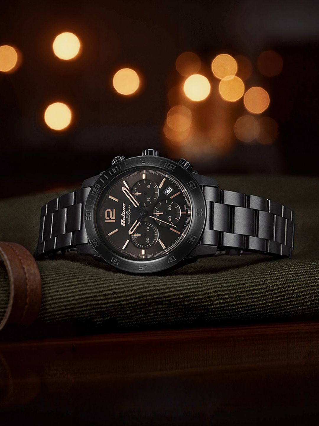 Titan Titan Octane Classic Sporty Chronograph Analog With Black Dial Watch For Men - Nt90157nm01