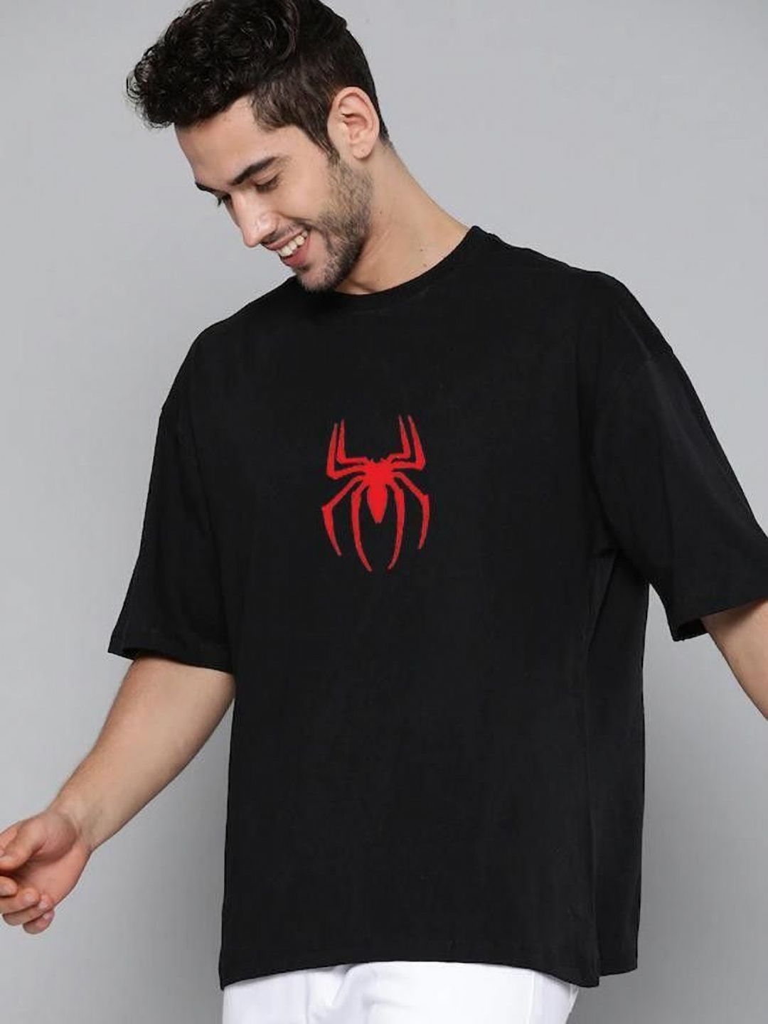 Organic Chics Men Spider-Man Graphic Relaxed Fit T-shirt