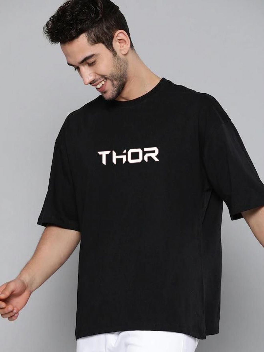 Organic Chics Men Thor Superhero Graphic Relaxed Fit T-shirt