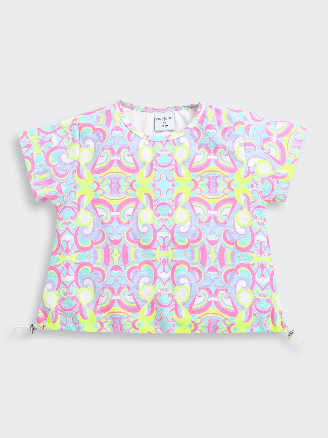 Tiny Girl Abstract Print Crop Top