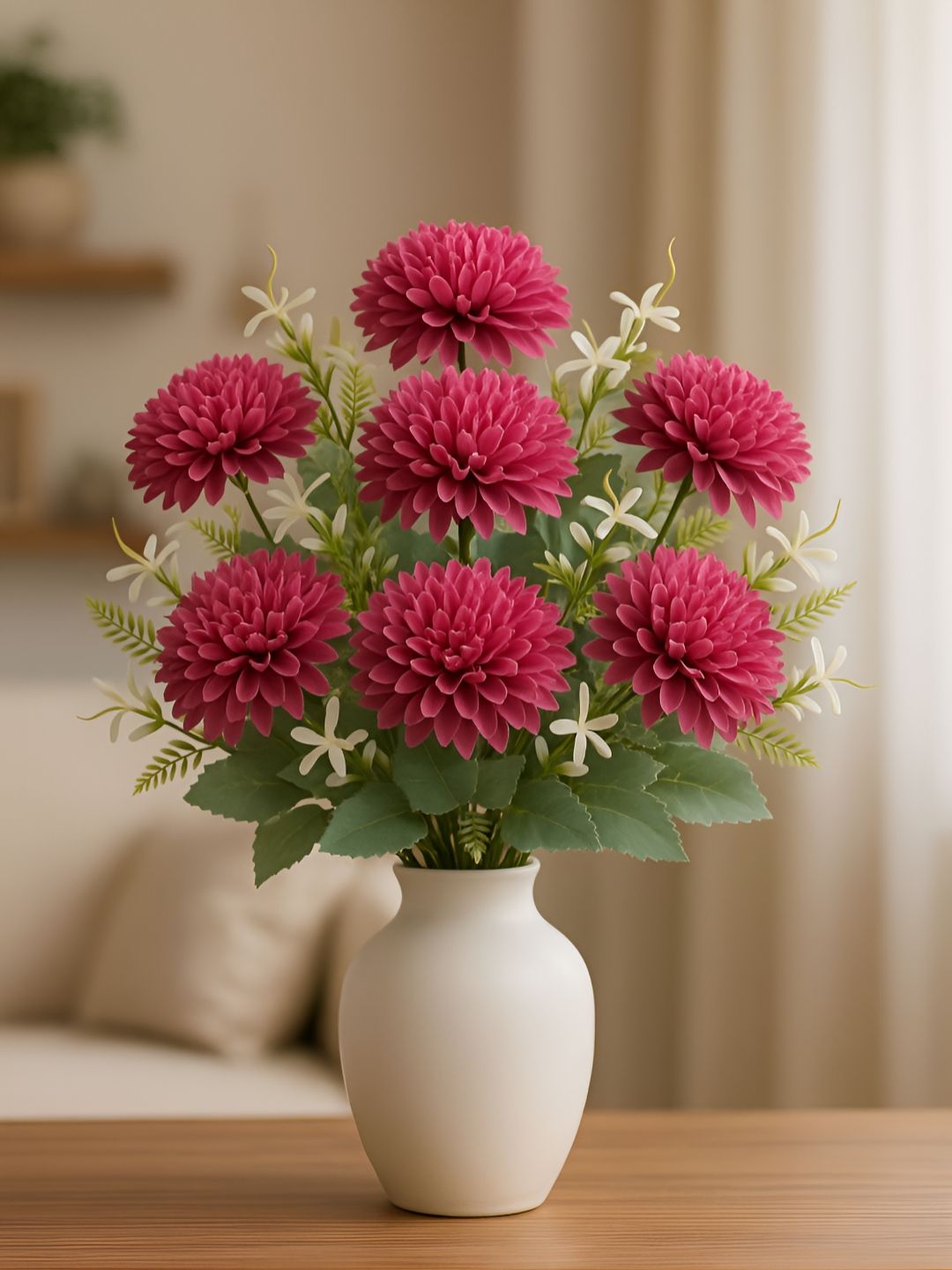 ARTSY ARTSY Unisex Maroon 1 Pieces Gypsophilia Artificial Flower