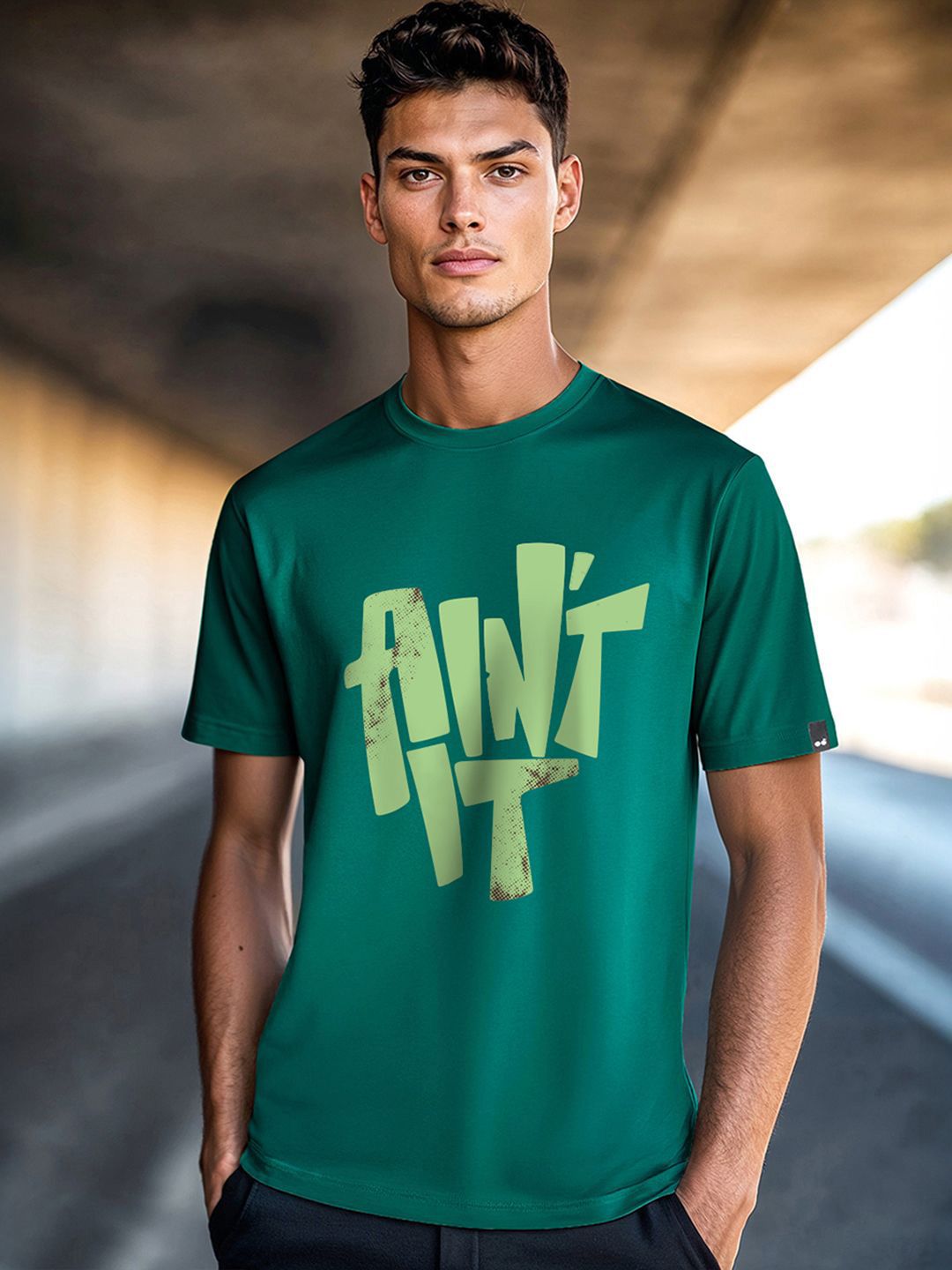 Bewakoof Typography Printed Pure Cotton T-shirt