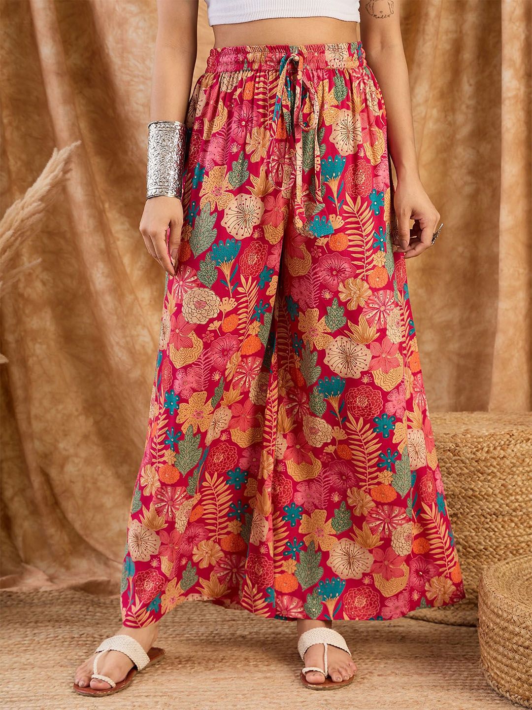 InWeave InWeave Women Floral Printed Ethnic Palazzos