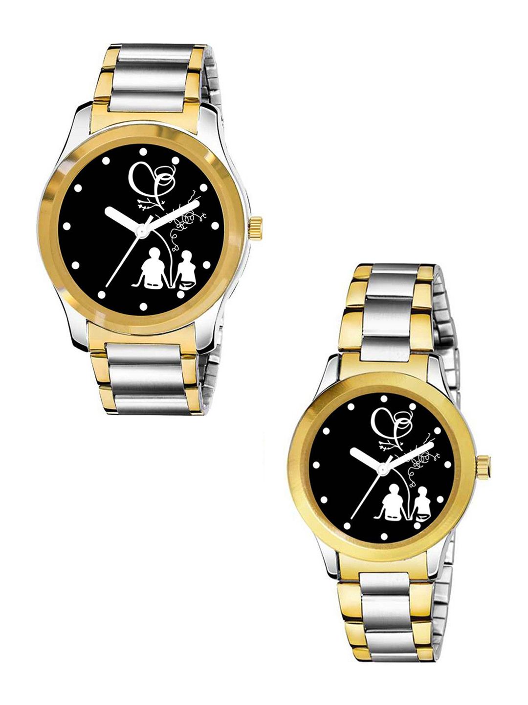 Gopal Shopcart Gopal Shopcart Unisex Set of 2 Bracelet Style Straps Analogue Watch GP S Kata Bethu Couple
