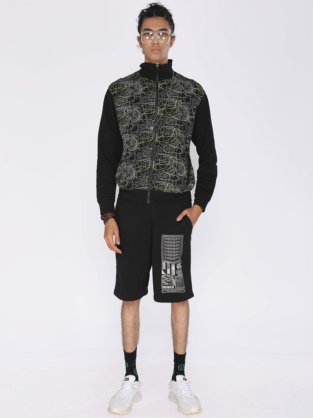 ANML Printed Stand Collar Jacket