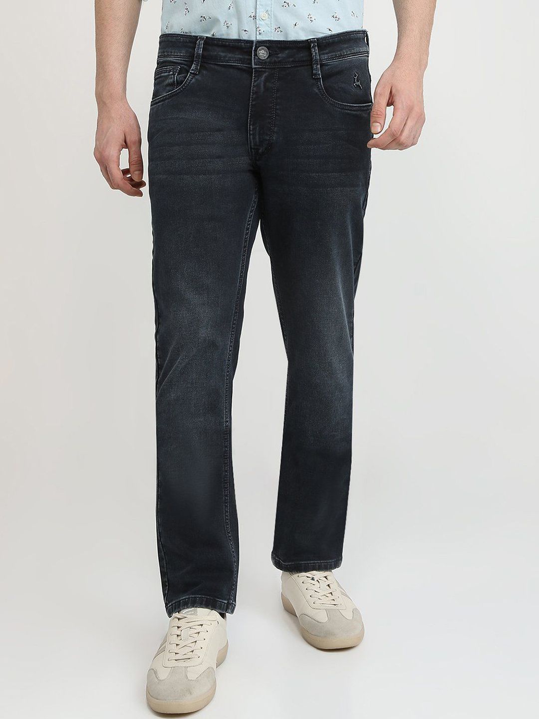 Parx Men Tapered Fit Low-Rise Light Fade Jeans