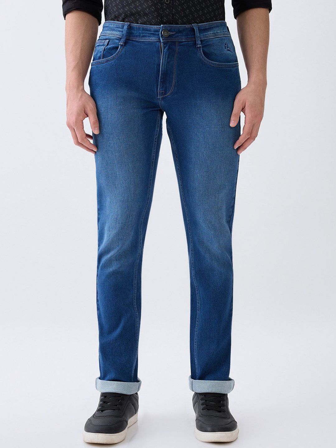 Parx Men Tapered Fit Mid-Rise Light Fade Jeans