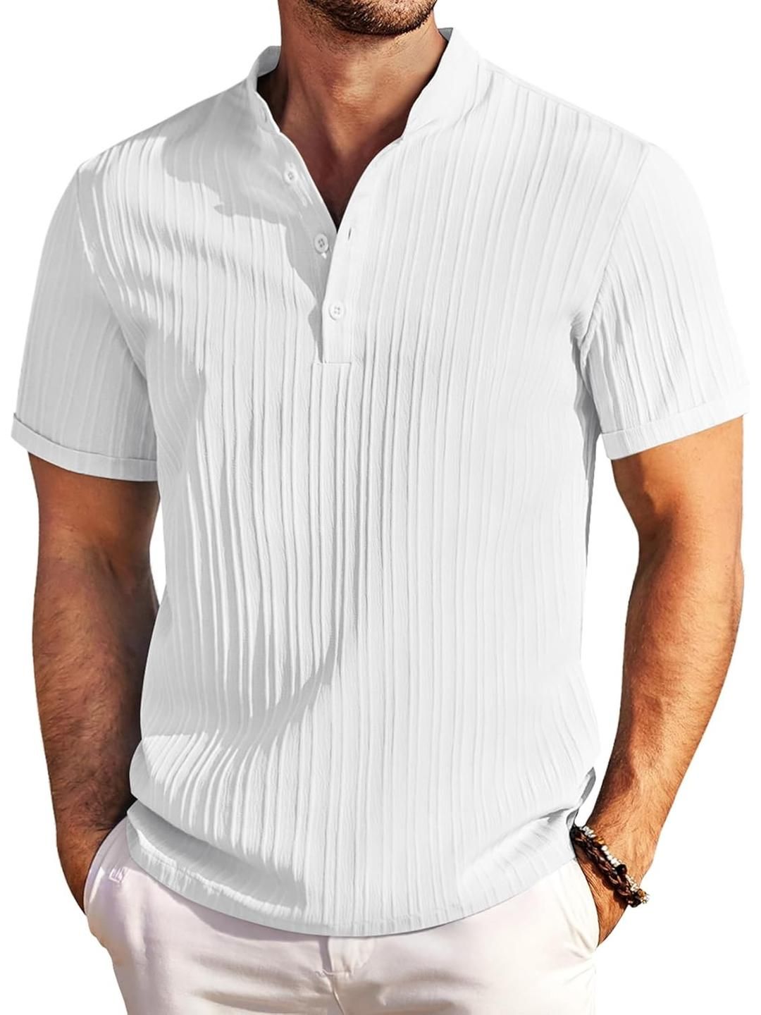 Fifth U Men White Cotton Kurtas