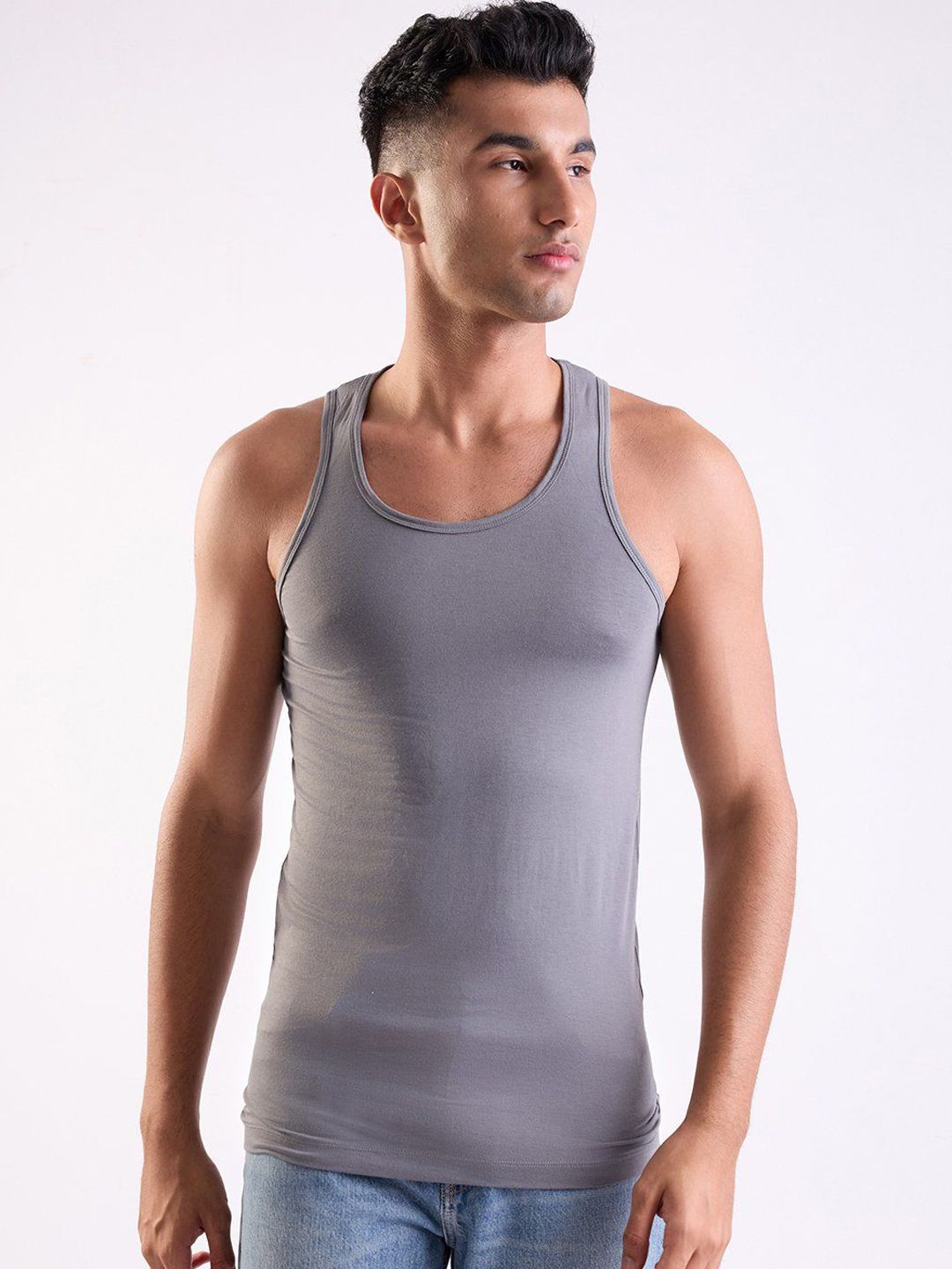 Park Avenue Men Round Neck Basic Innerwear Vests PZVX00122-G8