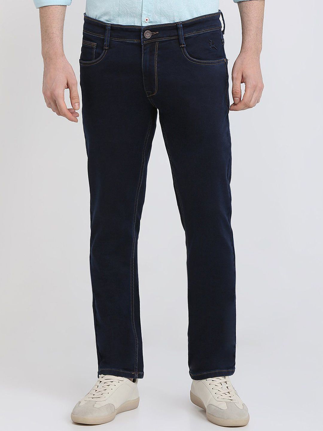 Parx Men Tapered Fit Low-Rise Cotton Jeans