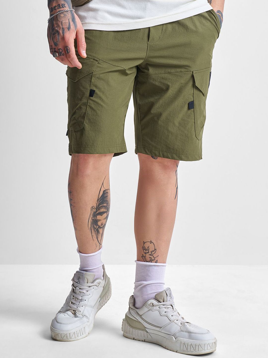 Buy Highlander Men Slim Fit Elasticated Pull Up Shorts - Shorts