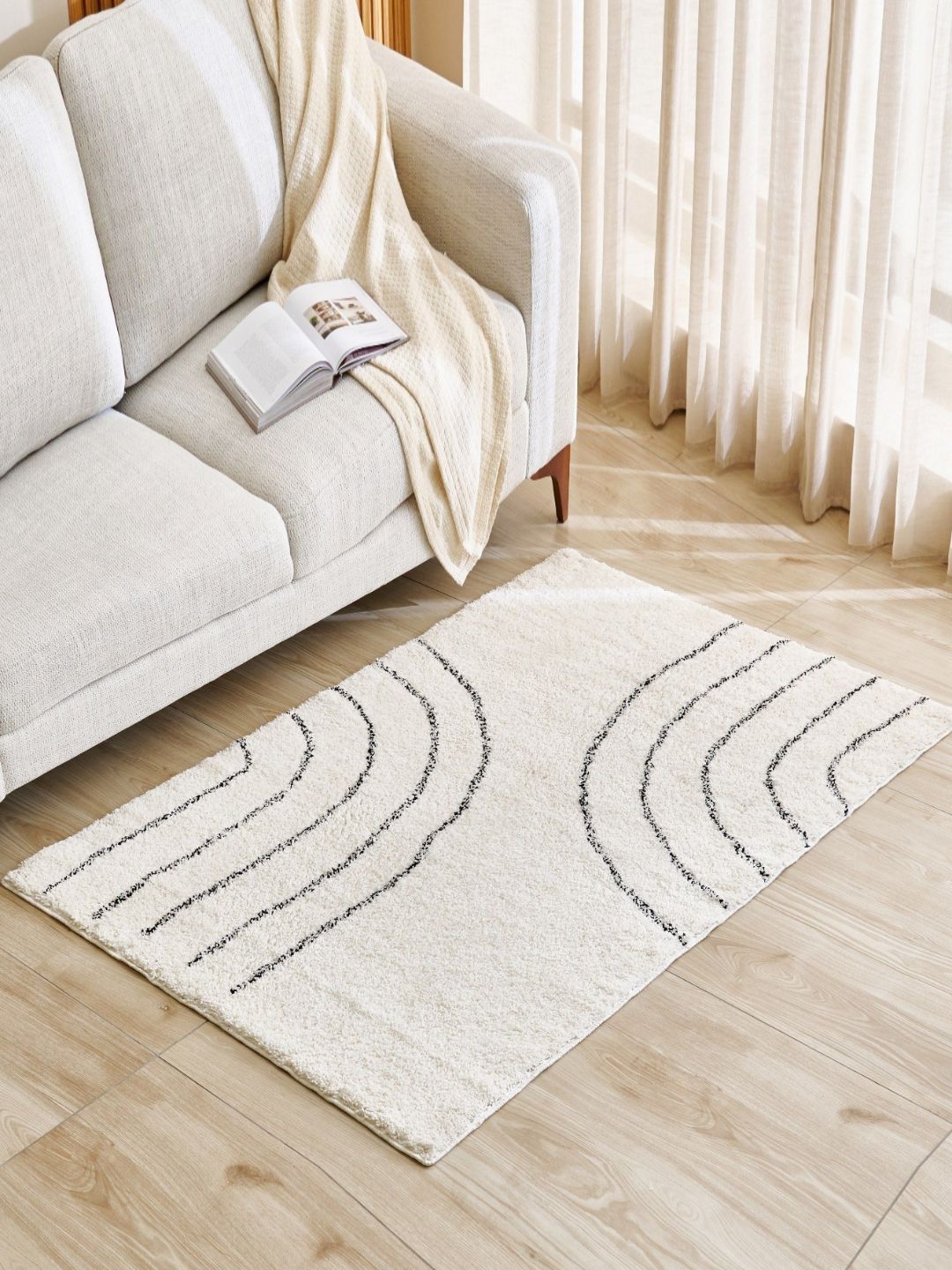 Buy Home Centre Colour Refresh Off White & Grey Geometric Cozy