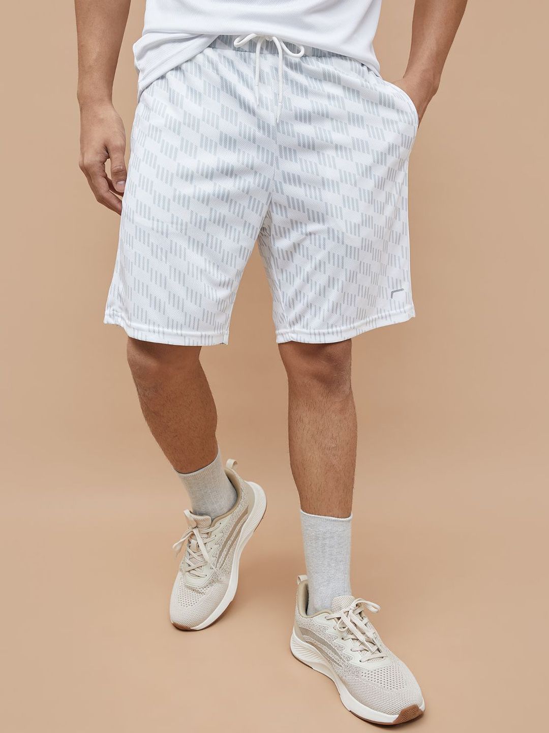 Fame Forever by Lifestyle Men Striped Printed Mid-Rise Sports Shorts