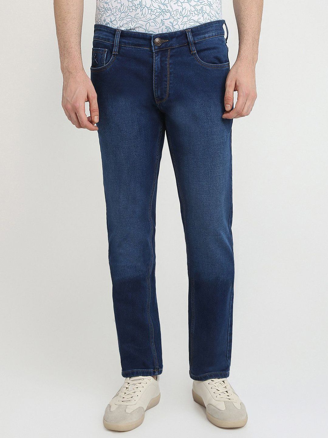 Parx Men Tapered Fit Low-Rise Light Fade Jeans