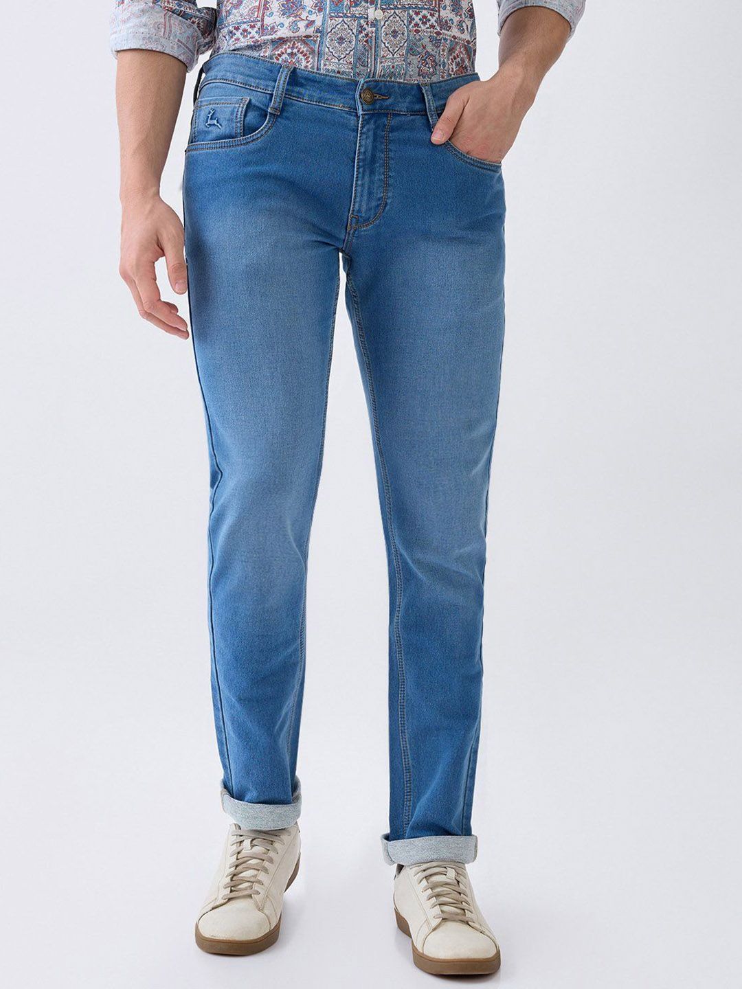 Parx Men Tapered Fit Low-Rise Light Fade Jeans