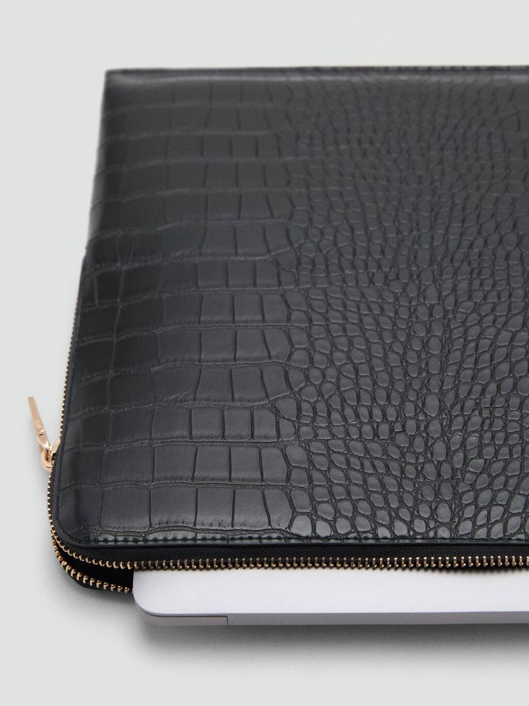 Croc-Textured Laptop Sleeve - Upto 15"