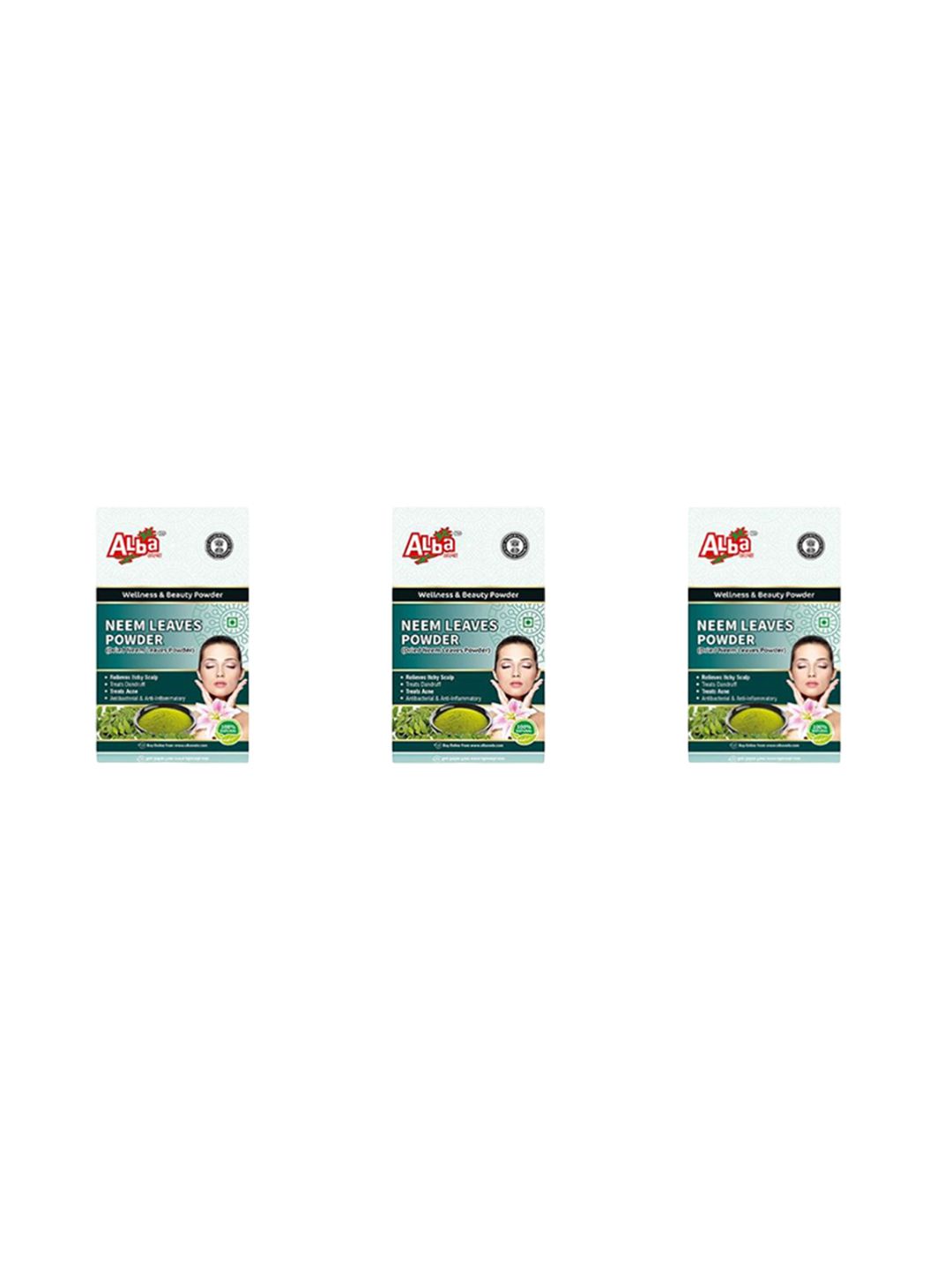 Alba Set Of 3 Neem Leaves Powder - 100 g Each