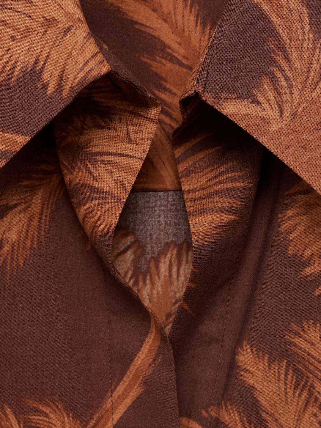 Tropical Print Oversized Casual Shirt