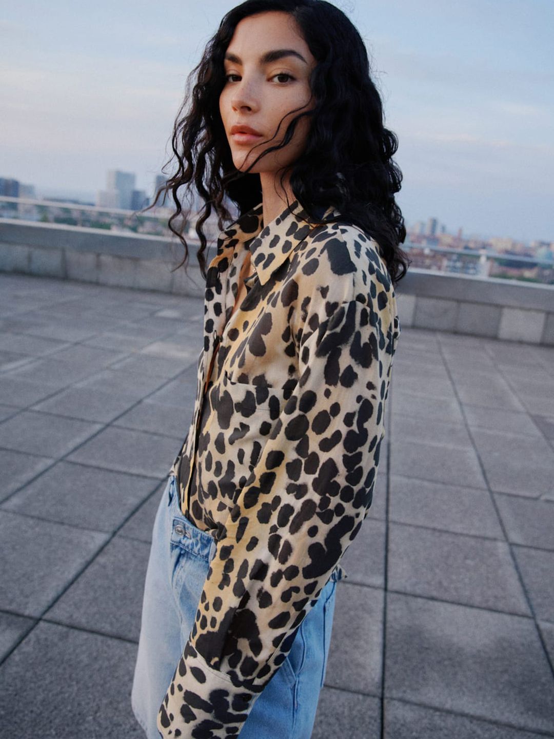 Animal Print Pure Cotton Casual Shirt
