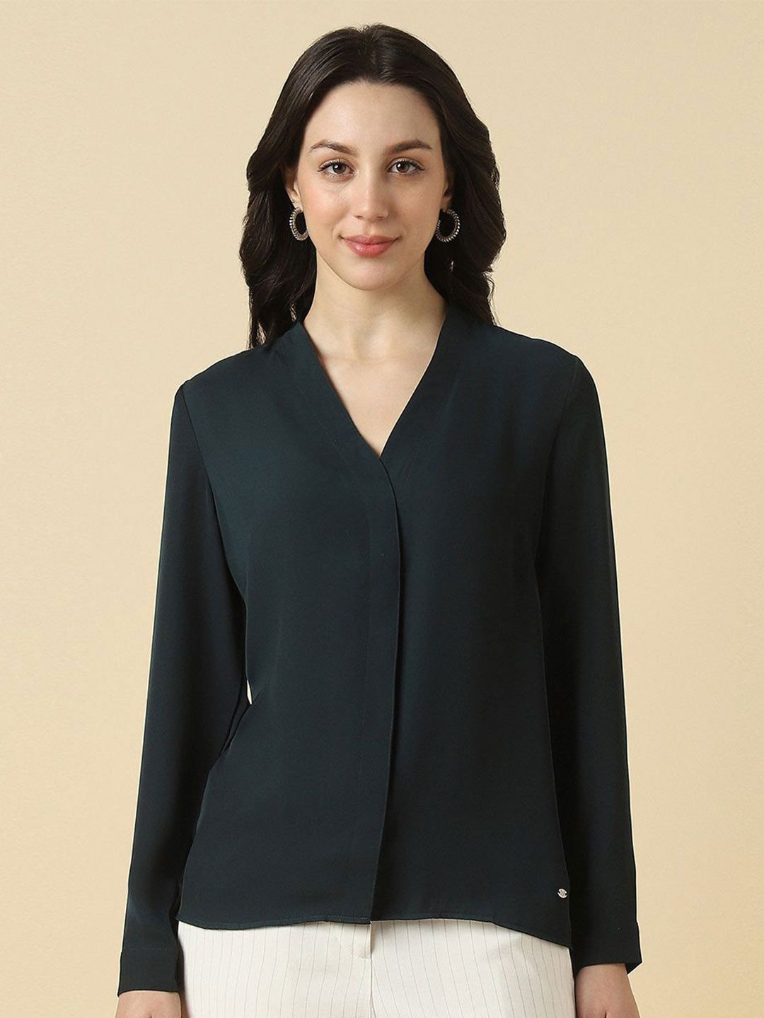 Allen Solly Woman Allen Solly Woman Long Sleeves Spread Collar Shirt