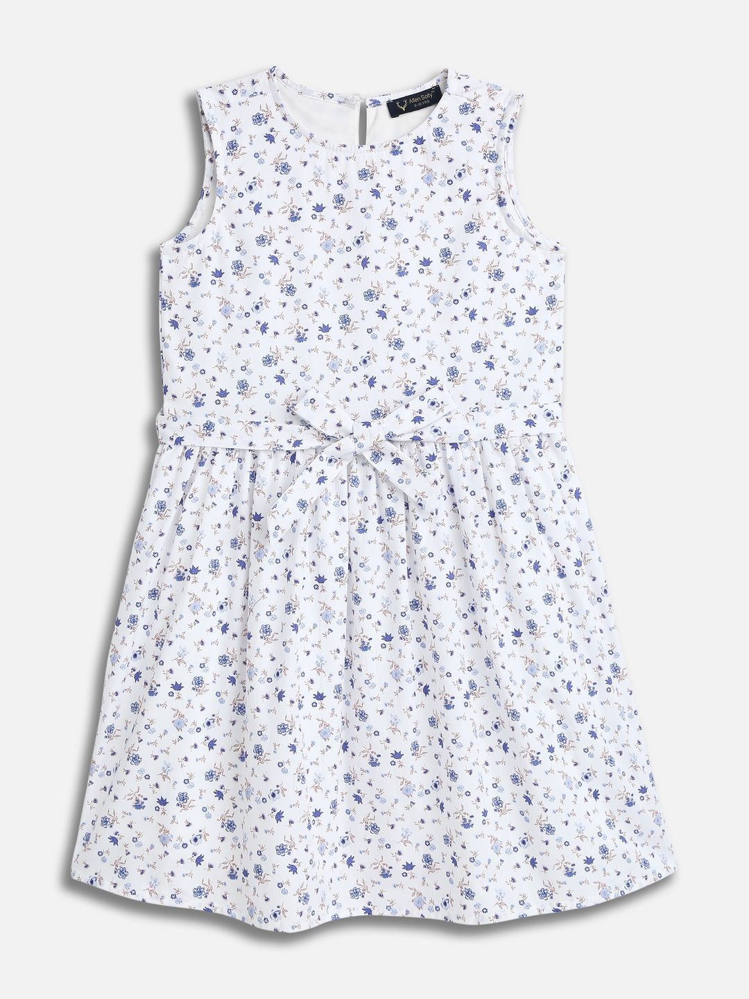 Allen Solly Junior Girls Floral Printed Cotton Fit & Flare Dress
