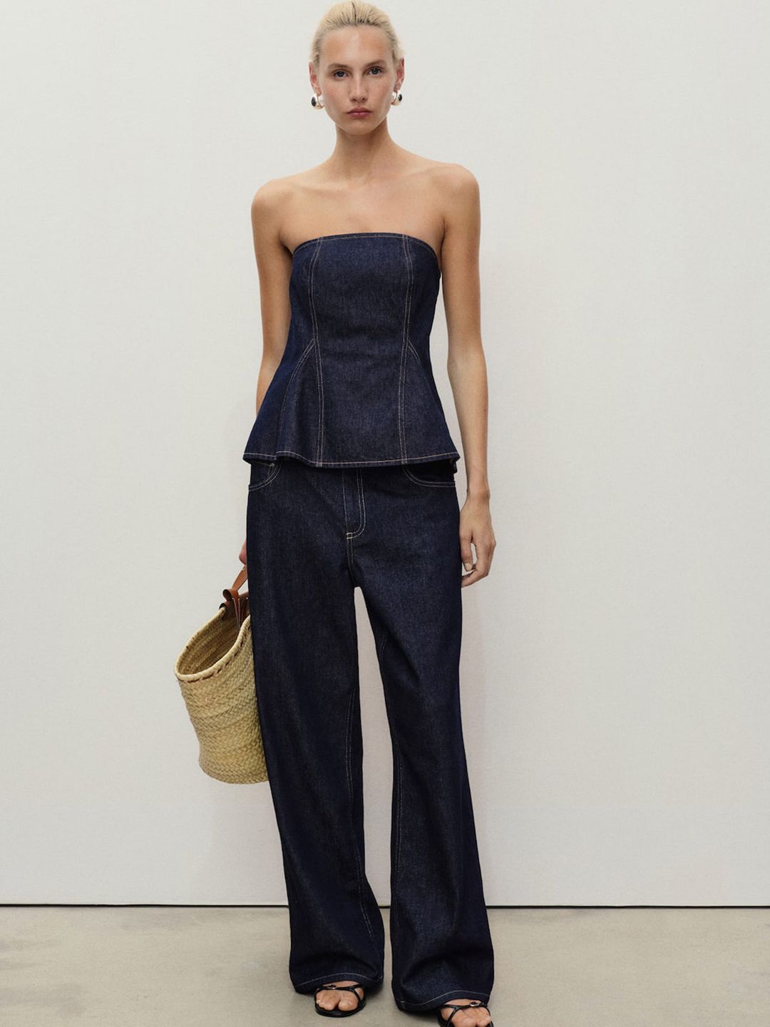 Mid-Rise Pure Cotton Straight Fit Jeans