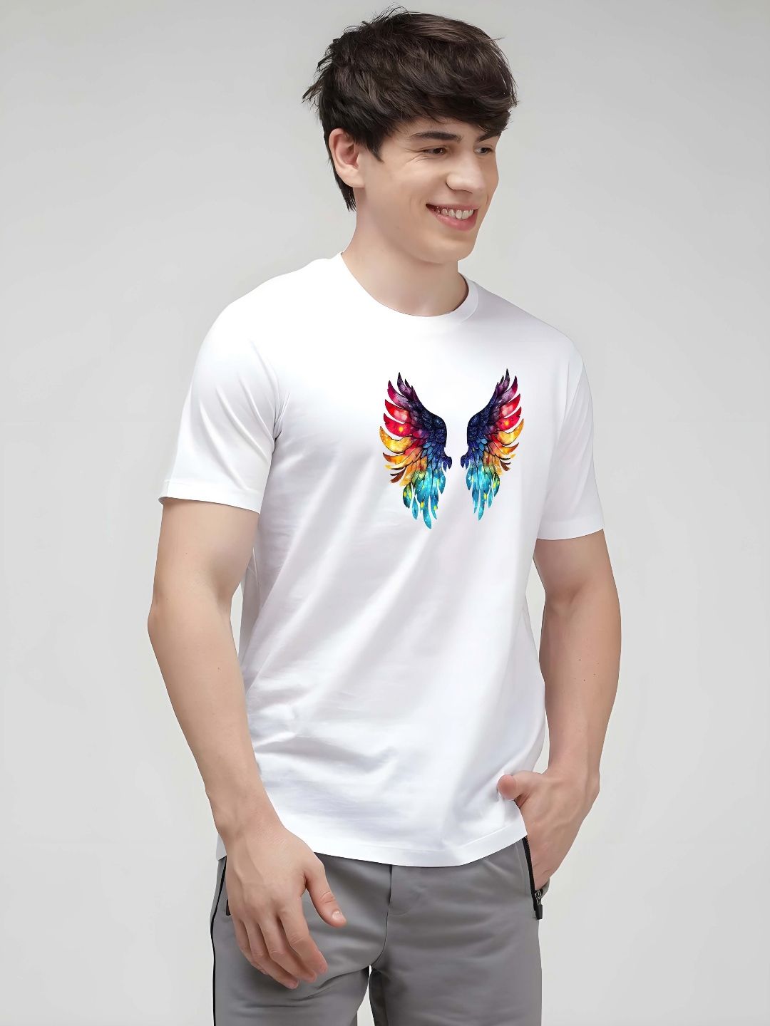 KAIDO Men Graphic Printed Round Neck Cotton T-shirt
