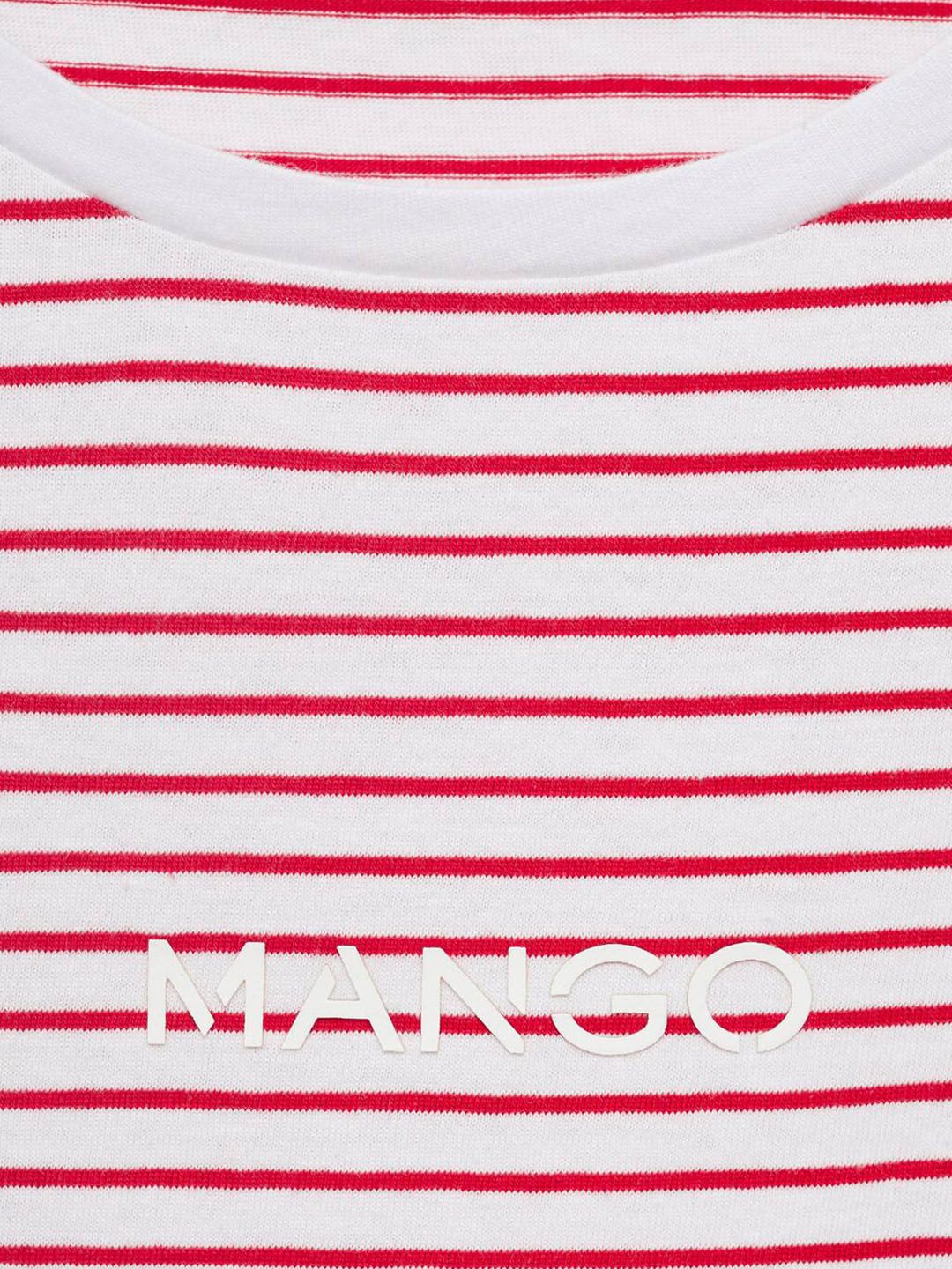 Striped Brand Logo Printed Pure Cotton T-shirt