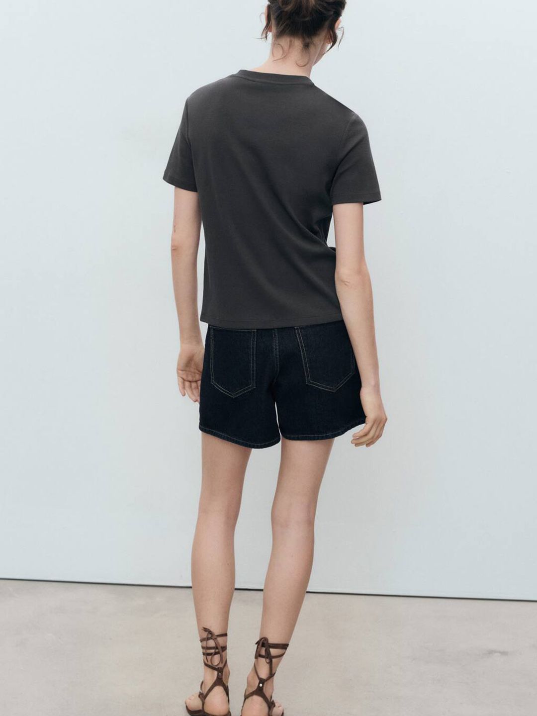 V-Neck Pure Cotton T-shirt