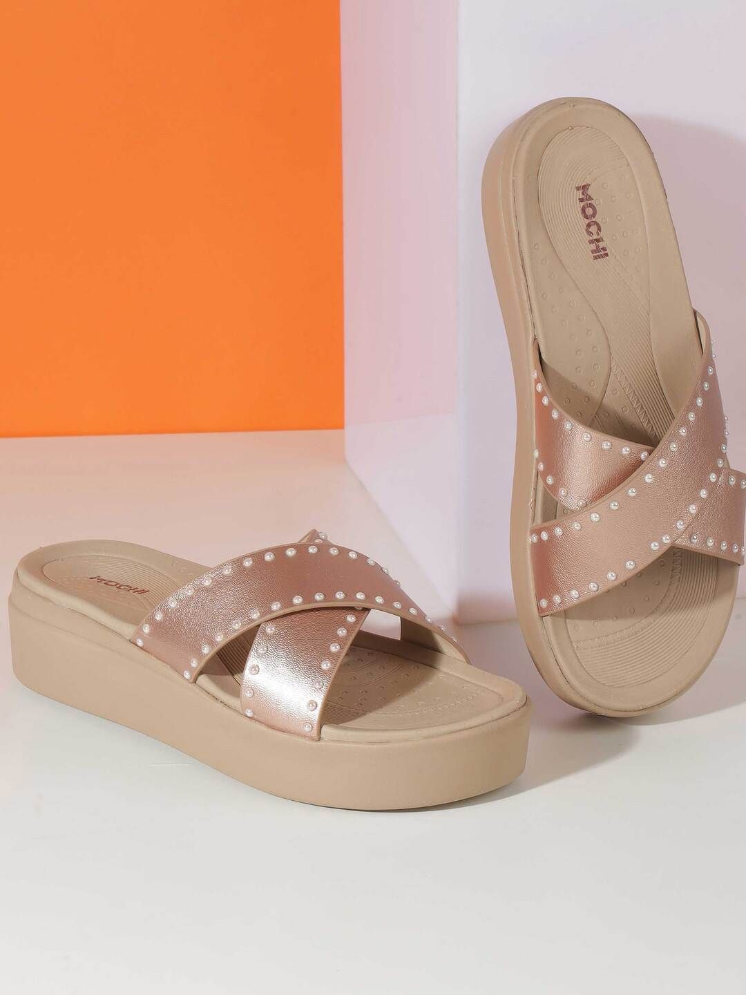 Mochi Women Casual Open Toe Flats