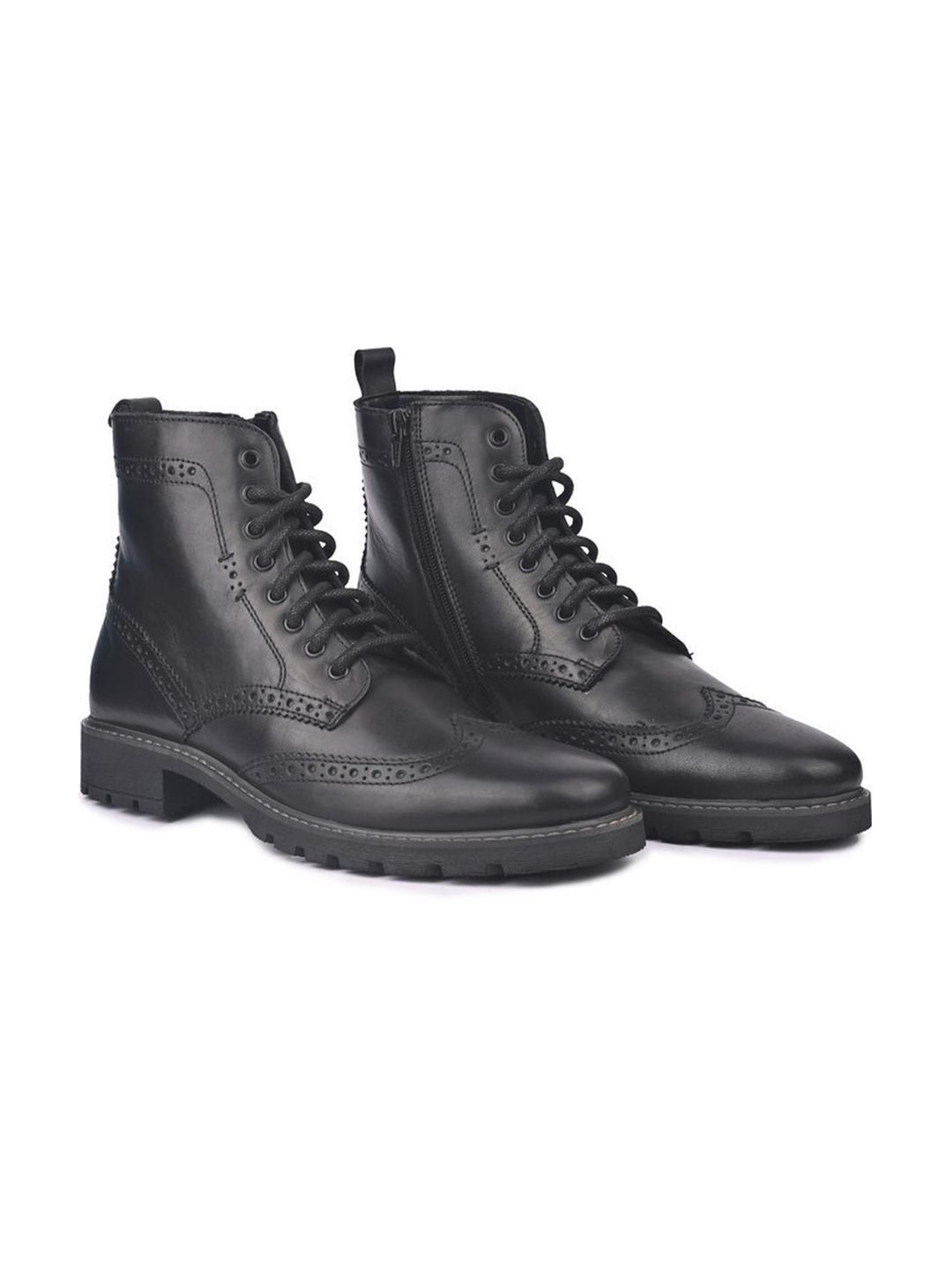 FEET FIRST Men Leather High-Top Sneakers
