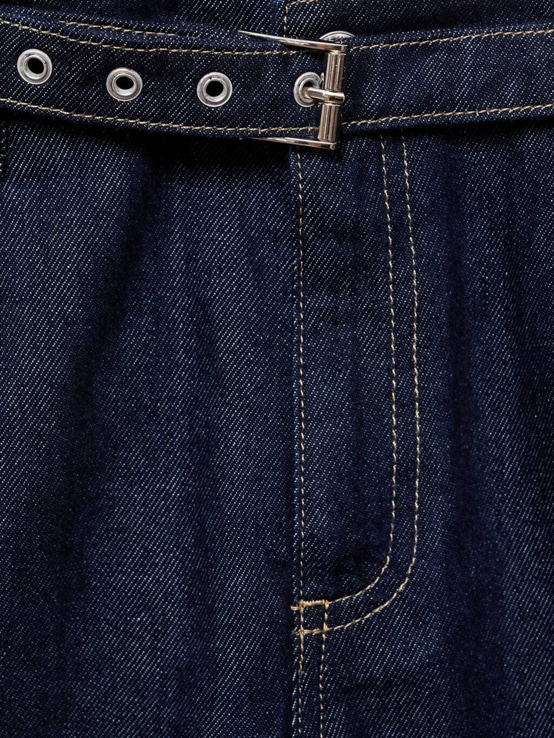 Mid-Rise Pure Cotton Straight Fit Jeans