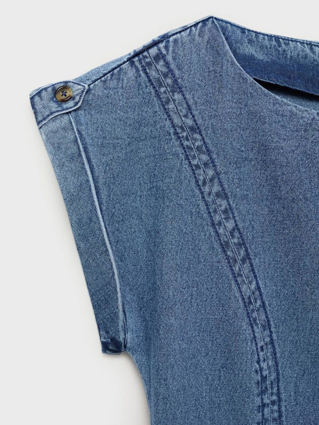 Denim Pure Cotton A-Line Mini Dress