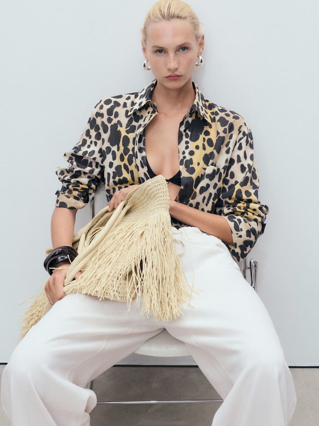 Animal Print Pure Cotton Casual Shirt